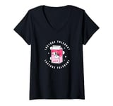 Womens Lactose Tolerance Dairy Cow Milk Lover Lactose Tolerant V-Neck T-Shirt