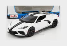 1:24 MAISTO Chevrolet Corvette Stingray Coupe High Wing 2020 White MI31534W