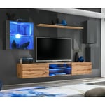 Ensemble Meuble tv 'Switch xxiii' 250cm Gris & Naturel