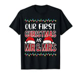 Our First Christmas as Mr and Mrs Cute Matching Couple Plaid T-Shirt