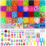 2800+ Loom Bands Kit, 30 Colours Loom Band Kits for Girls Includes Clips, Charms, Beads and All Accessories, DIY Friendship Bracelet Making Kits, Craft Kits, Perfect Birthday, Halloween Christmas Gift