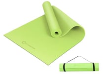 Primasole Tapis de yoga avec sangle de transport pour yoga, pilates, fitness et entraînement au sol à la maison et à la salle de sport, épaisseur 1/4 (vert citron) PSS91NH004A