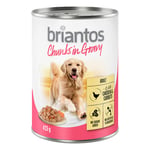 Briantos Chunks in Gravy 6 x 415 g - kanaa ja porkkanaa