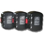 Vhbw - 3x Batteries (3000 mAh, NiMH, 14,4 v), compatible avec Bosch pdr 14.4V/N, pks 14.4V, psb 14, psb 14.4V, psr 14.4, psr 14.4/N, pli 14