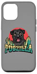 Coque pour iPhone 12/12 Pro Retro Pug Pugzilla Funny Dog Lover Japanese Movie Poster