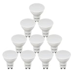 paul russells GU10 LED Bulbs, 7W 600lumens, 50Watt Equivalent Halogen GU10 Spotlight Bulbs Replacement, 100° Wide Beam, Bright Daylight 6500K, No Flickering, Energy Saving Non-Dimmable, Pack of 10