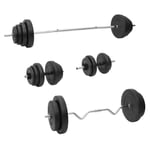 Barbell and Dumbbell with Plates Set 120 kg vidaXL