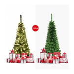 Arbre de Noël Artificiel led 135 cm avec 150 Lumières Sapin Artificiel avec 226 Branches, et Support Métallique Pliable - Costway