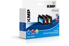 KMP MULTIPACK H101V - 3 pakker - gul, cyan, magenta - kompatibel - blækpatron (alternativ til: HP 951XL, HP CN046AE, HP CN047AE, HP CN048AE)