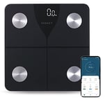 Exzact Pèse-personne numérique intelligent- iOS & Android Bluetooth - Capacité : 180 kg - Graisse corporelle - Balance électronique