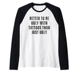 Funny Tattoo Addicted Ink Inked Tattooed Men Women Humor Raglan Baseball Tee