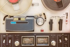 Close Up of a Vintage Tape Recorder