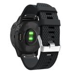 Garmin Fenix 6S snyggt klockarmband i silikon - Svart