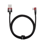 Baseus MVP 2 USB-A - USB-C Kabel, 1m, 100W - Svart/Rød