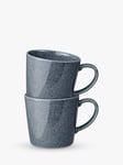 Denby Dark Grey Speckle Stoneware Mugs, Set of 2, 400ml, Grey