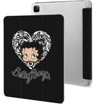 Étui Betty Pour Ipad Pro 2021 12,9 Pouces, Type Ordinateur Portable, Support À Trois Volets Avec Porte-Stylo, Veille/Réveil Automatique