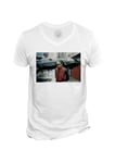 T-Shirt Homme Col V Retour Vers Le Futur Michael J. Fox Marty Mccly Cinema