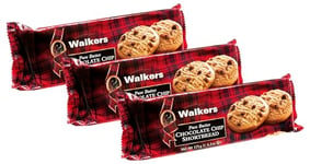 Walkers Chocolate Chip Shortbread 175g (Pack of 3)