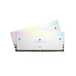 CORSAIR DOMINATOR TITANIUM RGB DDR5 RAM 64GB (2x32GB) DDR5 6600MHz CL32 Intel XMP iCUE Compatible Computer Memory - White (CMP64GX5M2X6600C32W)