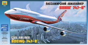 1:144 Zvezda Boeing 747-8 Kit Z7010 Modellino