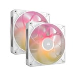 CORSAIR iCUE LINK RX140 MAX RGB 140mm PWM Thick Fans with iCUE LINK System Hub – High-Static Pressure – Magnetic Dome Bearing – Dual Pack – White