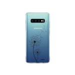 Evetane - Coque Silicone Compatible Samsung Galaxy S10 - Protection Intégrale 360, Fine et Transparente - Coque Avant & Arrière - Haute Résistance - Pissenlit