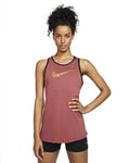 Nike Dry DFC Glam Dunk Debardeurs T-Shirt Femme, Cedar/Black/Metallic Gold, FR : M (Taille Fabricant : M)