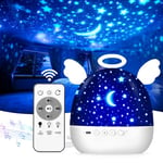 Diboniur Lampe Etoile Projecteur Veilleuse Enfant avec 22 Films, Veilleuse Bébé Projecteur Ciel Etoile Plafond, 360°Rotation et Telecommandé, Rechargeable Lampe Enfant Chambre Cadeau Nouveau-né