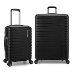 Traveler's Choice Archer Polycarbonate Hardside Spinner Luggage Set, Black, 2-Piece Set, Archer Polycarbonate Hardside Spinner Luggage Set