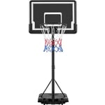 Yaheetech Basketball Hoop and Stand Portable Basketball Net Set Outdoor Indoor Basketball Stand with 2 Wheels & 32'' Backboard, Adjustable Height 234-264cm