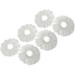 6x Serpillères remplacement pour Leifheit 52094 pour balai nettoyant - Tête de rechange, microfibre, blanc - Vhbw