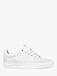 Vans Kids' Leather Seldan Court Lace Up Trainers, White