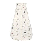 LÄSSIG Sac de couchage bébé toutes saisons sans manches unisexe/Sleeping Bag Interlock Circles offwhite, Taille 50/56 0-2 mois