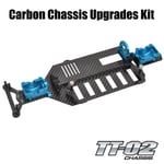 Carbon Lower Deck/Chassis for Tamiya TT02/TT02D/TT02S/TT-02SRX Alu Gearbox Case