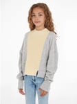 Calvin Klein Kids' Mixed Stitch Sweatshirt, Light Grey Heather