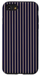 Coque pour iPhone SE (2020) / 7 / 8 Bleu marine Tan rayé girly esthétique Preppy Stripe