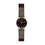 Montre Femme ALV By Alviero Martini ALV0074 Cuir Gris Bordeaux Gold Rose NEUF