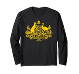 AUSTRALIA COAT OF ARMS KANGAROO AND EMU AUSTRALIAN SYMBOL Long Sleeve T-Shirt