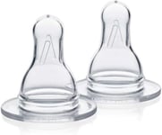 Medela Medium Flow Breast Milk Bottle Teats - Pack of 2 BPA-Free Spare Teats fo