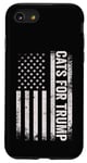 Coque pour iPhone SE (2020) / 7 / 8 Cats For Trump Funny US Election 2024 Drapeau américain