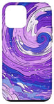 iPhone 12 mini Swirl Purple Color Illustration Pattern Abstract Art Case