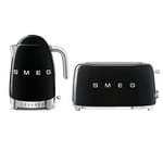 PACK SMEG Bouilloire 1.7L 7 Tasses 2400W + Grille-Pain 1500W 4 Tranches 3 Progra