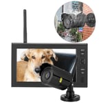 7 Inch LCD Wireless WIFI 4CH Security Monitor System Display+Camera 1pc IR C SG5