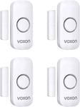 VOXON Wireless Magnetic Door and Window Alarm Sensor 4 Pack 2 Modes Window Door 