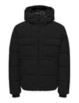 ONLY & SONS Men's Onselijah Pckt. OTW Hood Jacket Puffer, Black, XL