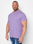 Badrhino Bre Plain Short Sleeve T-Shirt - Purple