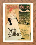 Lumartos, Vintage Poster Yvette Guilbert Tous Les Soirs, Wood, A4