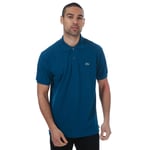 Lacoste Mens Classic Fit L1212 Polo Shirt in Blue material_cotton - Size Small