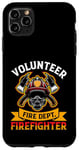 Coque pour iPhone 11 Pro Max Emblème de pompier Brave Hero Fire Dept