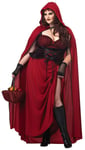 Dark Little Red Riding Hood Fairytale Story Book Week Women Costume Plus 2XL